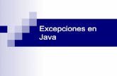 Excepciones en Java - Yolaprofayadira.yolasite.com/resources/exceptions_java.pdfEl primer paso en la escritura de una manejador de excepciones es poner la sentencia Java dentro de