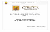 DIRECCIÓN DE TURISMO 2017 - transparenciamorelos.mx · 2017-10-19 · MANUAL DE ORGANIZACIÓN DE LA DIRECCIÓN DE TURISMO CLAVE: DT EMISIÓN: 01 III. AUTORIZACIÓN Con fundamento