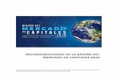 RECOMENDACIONES DE LA MISIÓN DEL MERCADO DE CAPITALES … · Desarrollo y la Promoción del mercado de capitales ... Recomendaciones preliminares de la Misión del Mercado de Capitales