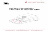 Manual de instrucciones Analizador de Humedad …...Manual de instrucciones Analizador de Humedad MB45 Calle 23B No. 81A - 62 Modelia PBX: (571) 410 28 48 Fax: (571) 263 72 24 Bogotá,