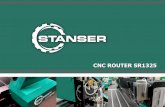 CNC ROUTER SR1325 - StanserCNC ROUTER SR1325 Especiﬁcaciones Cabezal Ÿ Potencia 3.2kw 4.3hp de frecuencia variable Ÿ Velocidad Máxima 24,000 rpm Ÿ Collet ER20 Ÿ Sistema de enfriamiento