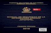 MANUAL DE SEGURIDAD DE LA INFORMACIÓN ......FUERZAS MILITARES DE COLOMBIA ARMADA NACIONAL MANUAL DE SEGURIDAD DE LA INFORMACIÓN ARMADA NACIONAL (MAN. SEG. INF. ARC) PRIMERA EDICIÓN