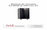 Manual de Usuario EA900II (6-20KVA) 3/1saicanarias.com/productos/ups/ea_900_ii_31-11/docs/...La temperatura ambiente alrededor de la UPS debe estar dentro de 0 ℃ ~ 40 ℃. Si la