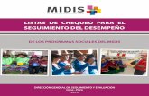 LISTAS DE CHEQUEO PARA EL SEGUIMIENTO DEL DESEMPEÑO · 2019-07-07 · de Desarrollo e Inclusión Social”, se señalaron las herramientas para el seguimiento del desempeño de los