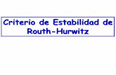 Criterio de Estabilidad de Routh-Hurwitzdea.unsj.edu.ar/control1b/teoria/apuntesrouthhurwitz.pdf · Para la estabilidad BIBO, las raíces de la ecuación característica 1+G(s)H(s)