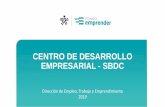 CENTRO DE DESARROLLO EMPRESARIAL - SBDC · plan de negocios, cuyos montos no podrán ser superiores al quince por ciento (15%) del valor total de los recursos asignados por el Fondo