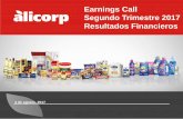 Earnings Call Segundo Trimestre 2017 Resultados Financieroscontenidos.valorfuturo.com/archivos/h_esenciales/pdf/vfperu/peru_1… · 1 Estimaciones de medianas al 30 de Junio de 2017.