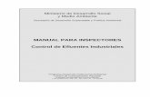 MANUAL PARA INSPECTORES Control de Efluentes IndustrialesV.6 R ESIDUOS PROVENIENTES DEL TRATAMIENTO DE EFLUENTES LÍQUIDOS INDUSTRIALES (BARROS TÓXICOS) ... VII.4.2.c Modificaciones