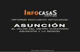 Informe m2 - InfoCasas Paraguay · Tomando netamente el promedio del valor de venta del metro cuadrado en las zonas más demandadas de cada ciudad, el precio a la venta del metro