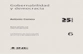 Gobernabilidad y democracia · 4 Norberto Bobbio, El futuro de la democracia (1984), México, FCE, 1986, pp.14-15. 5 Desde la publicación original de este cuaderno numerosos trabajos