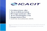 Criterios de Acreditación Programas de Tecnología en Ingeniería · 2018-09-06 · Criterios de Acreditación de ICACIT para Programas de Tecnología en Ingeniería, Ciclo de Acreditación