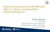 Nuevo Coronavirus (COVID-19): Qué es, cómo se transmite y ...Mar 12, 2020  · Que hacer si contrae el COVID-19? • Quedese en casa, excepto para conseguir atencion medica • Llame