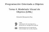 Programación Orientada a Objetos Tema 4: Modelado Visual ...quegrande.org/apuntes/ETIS/OPT/POO/teoria/07-08/tema_4_-_uml.pdf · de diseño, pero UML NO es una metodología – Los