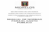 MANUAL DE NORMAS PARA EL GASTO PÚBLICO · 2014-02-15 · Manual de Normas para el Gasto Público II. Las erogaciones por concepto de adquisición de bienes y servicios (Capítulos