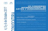 Convocatoria VII Congreso de Artes y Humanidades FBA-2017ba.uaq.mx/convocatorias/generales/Convocatoria VII... · ARTES Y HUMANIDADES 4, 5 y 6 de Octubre 2017 Procesos de Creación