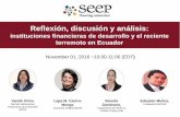 Reflexión, discusión y análisis - The SEEP Network · desarrollo y aplicación de metodologías de diagnóstico y gestión de riesgos exógenos en América Latina y el Caribe;
