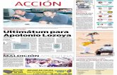 · 2017-02-24 · ACCIÓN EL DE 24 de de 2017. e-mail: deportes@etdianodecoahuila.com.mx JOEL DE León anunció que dieron un ultimátum a Apolonio Lozoya, propietario de la franquicia