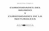 CURIOSIDADES DEL MUNDO Y CURIOSIDADES DE LA NATURALEZA · muestra tomo 3 curiosidades del mundo y curiosidades de la . muestra. muestra