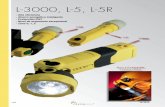 L-3000, L-5, L-5R · 2019-10-30 · ED.2019 116 L-3000 linterna portátil de LED La linterna L-3000 ha sido estudiada con la finalidad de conjugar eficiencia luminosa y control del