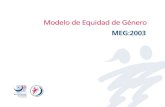 Modelo de Equidad de Género - Gobierno | gob.mx · El Modelo de Equidad de Género MEG:2003 es emitido y aprobado por el Instituto Nacional de las Mujeres. México, D.F., julio de