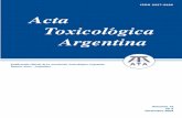 Acta Toxicológica Argentina · se presentan los antivenenos y antitoxinas habitualmente utilizados para el tratamiento de cuadros de intoxicación por toxinas bacterianas y envenenamientos