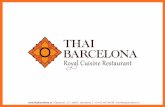 - Diputació, 273. 08007. Barcelona. T ... · tailandesa. Estamos orgullosos de presentar nuestra carta, que permite conocer la variedad de la cocina tailandesa, desde la popular