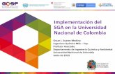 Implementación del SGA en la Universidad Nacional de Colombia€¦ · 1. Diseño del formulario de captura de la información para el diagnóstico, en relación a los siguientes