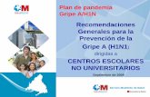 Plan de pandemia Gripe A/H1N€¦ · Plan de pandemia gripe A/N1H1| Página 9 Grupos de Riesgo Inmunosupresión(incluida la del VIH-SIDA, los niños en tratamiento con cáncer en