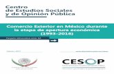 Comercio Exterior en México durante la etapa de apertura ...€¦ · Comercio Exterior en México durante la etapa de apertura económica (1993-2016) Roberto Candelas Ramírez Contenido