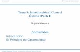 Tema 8: Introducción al Control Óptimo (Parte I)€¦ · Virginia Mazzone: Tema 8: Introducción al Control Óptimo (Parte I) Introducción El Principio de Optamalidad Los métodos