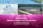 MESA REDONDA GESTIÓN DE RIESGOS ANTE INUNDACIONES€¦ · mitigación de inundaciones tomando en cuenta varias incertidumbres, con lo cual se optimiza la calidad del proceso de toma