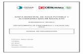 JUNTA MUNICIPAL DE AGUA POTABLE Y ALCANTARILLADO DE …€¦ · En función de lo expuesto, se elabora el presente Manual de Organización del Departamento de Saneamiento y Calidad