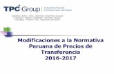 Modificaciones a la Normativa Peruana de Precios de ...€¦ · costos de las contratación de servicios con partes vinculadas (locales y extranjeras), o partes domiciliados en paraíso
