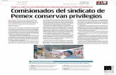 atio.mxatio.mx/newsfiles/Comisionados del sindicato de Pemex conservan... · Por ser un trabajo de alto riesgo, los traba. jadores que se desempeñan como buzos en plataformas petroleras