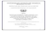 UNIVERSIDAD CATÓLICA DE TRUJILLO BENEDICTO XVIrepositorio.uct.edu.pe/bitstream/123456789/272/1/Relacion entre el... · aplicándose la Escala de Clima Laboral (CL-SPC) de Palma (1999),