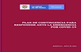 PLAN DE CONTINGENCIA PARA RESPONDER ANTE LA …...plan de contingencia para responder ante la emergencia por covid-19 bogotá d.c., marzo de 2020