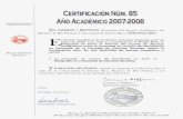 Certificación Núm. 85, Año Académico 2007-2008senado.Uprrp.edu/cert/cert2007-2008/CSA-85-2007-2008.pdfen Geografia de la Facultad de Ciencias Sociales, según la Certificación