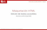 Maquetación HTML · 2016-11-16 · Ester Serna Berná / Responsable técnico área desarrollo Web / ester.serna@eltallerdigital.com ¿Porqué es necesaria la inclusión de una alternativa