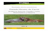 Extremadura y Navarra · 2020-01-27 · dose en 906,82 €/vaca, siendo el más elevado el obte-nido en Navarra (1.251,36 €/vaca) mientras que en el resto de CCAA ha oscilado entre