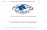 2013...Manual de Organización y Funciones de la Autoridad de Pasaportes de Panamá Aprobado según Nota: DIPRENA/DOE/No.2501 del 7 de junio de 2013, Departamento de Organización