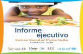 Ministerio de Educación Pública - Informe ejecutivo...monitorear el estado nutricional de los niños, niñas y adolescentes entre 6-12 años, desde un enfoque intersectorial para