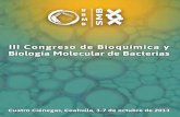 III Congreso de Bioquímica y Biología Molecular de Bacterias€¦ · III Congreso de Bioquímica y Biología Molecular de Bacterias Cuatro Ciénegas, Coahuila, ... Stefan Weidner,