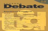 Debate - FLACSOANDES · Transnacionalizaci6n y concentración de poder en la escena petrolera actual 1101-11O Aurelia Mañé Estrada ... Partidos y eleccionesen el Ecuador (2000-2002)1237-242