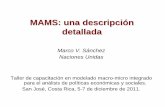 MAMS: una descripción detallada - United Nations · 2012-02-03 · MAMS: una descripción detallada Marco V. Sánchez Naciones Unidas Taller de capacitación en modelado macro-micro