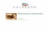 PORTADA ELEMENTOS MINERALES - Laboratorio Calderon · otros parámetros elementales de asimilación y retención son mejores indicadores del estado de la nutrición. 1) En muestras