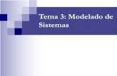 Tema 3: Modelado de Sistemas - Sitio Web Rectorado · 3 Modelado de Sistemas n Modelo: representación de un sistema ¨Representación matemática: Ecuaciones diferenciales n Modelo