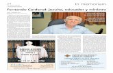 13 marzo 2016 Fernando Cardenal: jesuita, educador y ministro · 2018-01-05 · de Nicaragua (por Ocotal y Estelí). Vi a Fernando tenso, agotado, con dolores de cabeza porque los