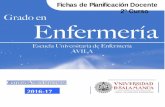 Fichas de Planificación Docente 2º Curso29-06...Grado en Enfermería GuíaAcadémica2016-2017 3 Universidad de Salamanca SEGUNDO CURSO (PRIMER SEMESTRE) ENFERMERÍA COMUNITARIA I