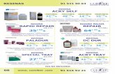 RESINA ACRY SELF - Comiber Dic-2011.pdf · Resina para cubetas individuales - Lubricante incorporado Standard Pack: polvo (500 g) + líquido (250 ml) 27’55€ 34,49€ OS09 Resina