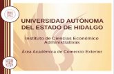 UNIVERSIDAD AUTÓNOMA DEL ESTADO DE HIDALGO · Países desarrollados, países subdesarrollados, crecimiento económico, desarrollo económico. Tema: Medición del desarrollo y el